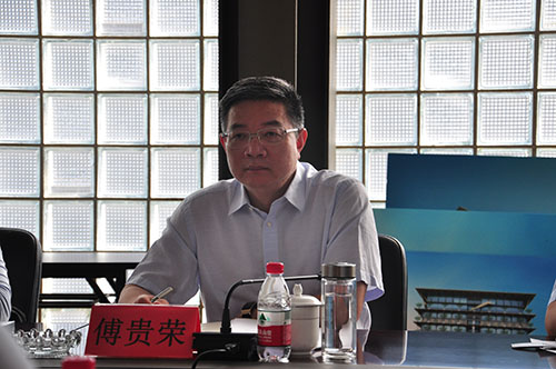 宁波市江北区区委副书记、区长傅贵荣一行莅临我公司调研指导工作