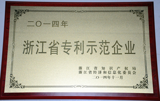 2014年度浙江省专利示范企业