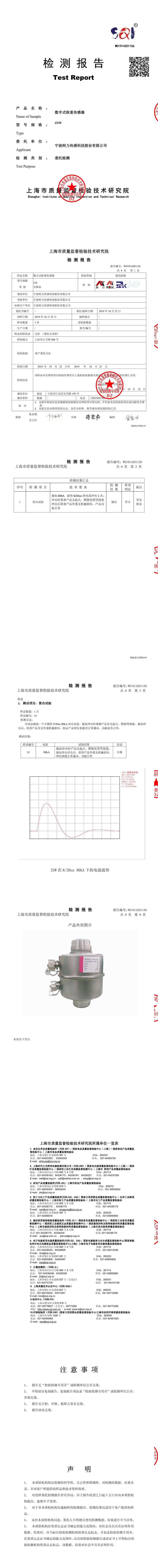 防雷检测报告ZSW（2019.10.23-长期）